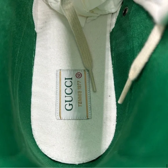 Men’s Gucci 1977 tennis high top sneakers size 12 made in Italy